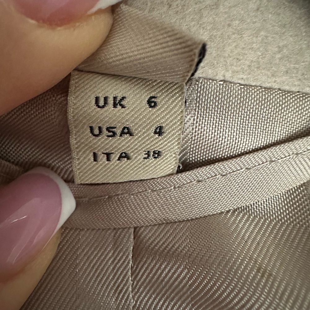 AUTHENTIC Burberry London Virgin‎ Wool Cashmere Trench Coat size 4 beige - Picture 5 of 11
